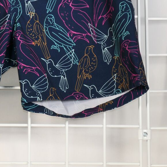 Bonobos Swim Trunks Men Large Blue Pull On Birds Tropical Pockets Board Shorts - Picture 4 of 9